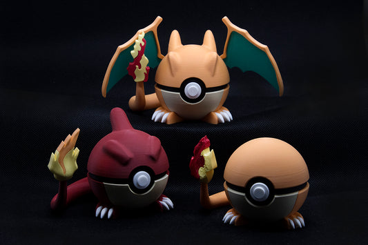 PACK CHARMANDER, CHARMELEON Y CHARIZARD