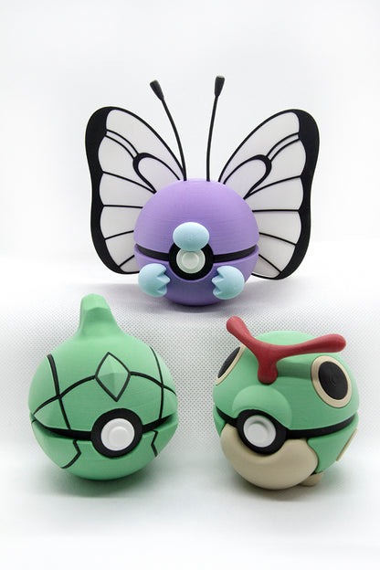 PACK CATERPIE, METAPOD Y BUTTERFREE
