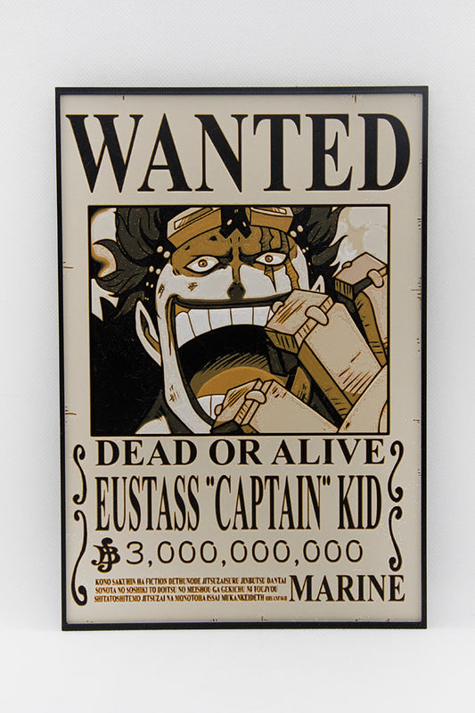 Cartel de se busca del capitán Kid de One Piece
